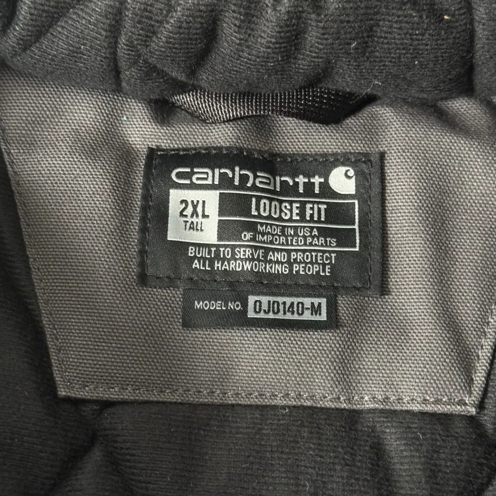 Carhartt OJ0140-M Men 2XL Tall Gravel Duck UFCW Insulated Flannel Lined Jac NWT